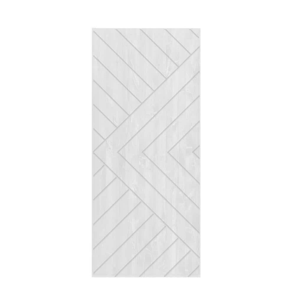 CALHOME 32 in. x 96 in. Hollow Core White Stained Solid Wood Interior Door Slab