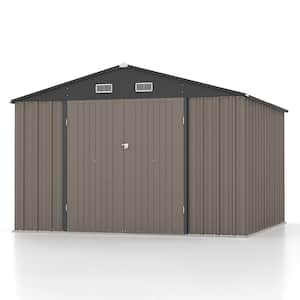 CASETA COBERTIZO METAL JARDIN ECO 10X10 GRIS DURAMAX