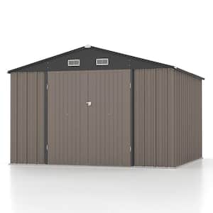10 ft. W x 10 ft. D Size Upgrade Metal Storage Shed for Outdoor, Steel Yard Shed with Lockable Door (100 sq. ft.)