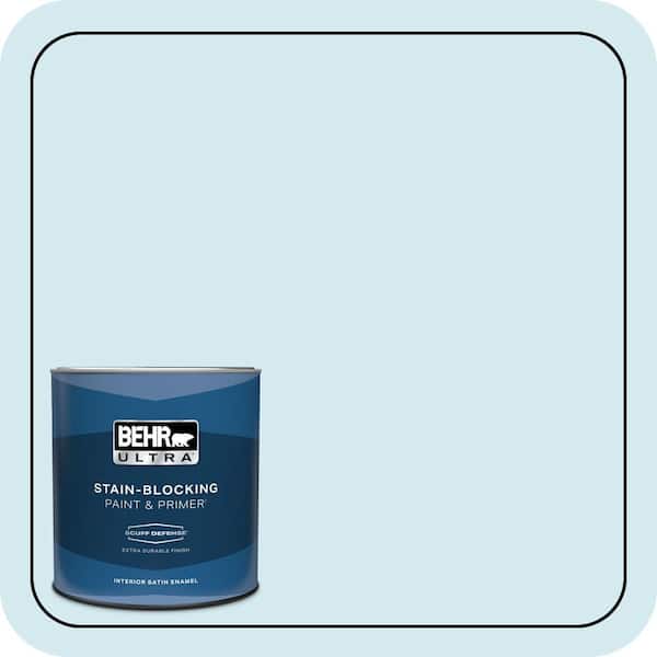 BEHR ULTRA 1 qt. #530A-1 Snowdrop Extra Durable Satin Enamel Interior Paint & Primer