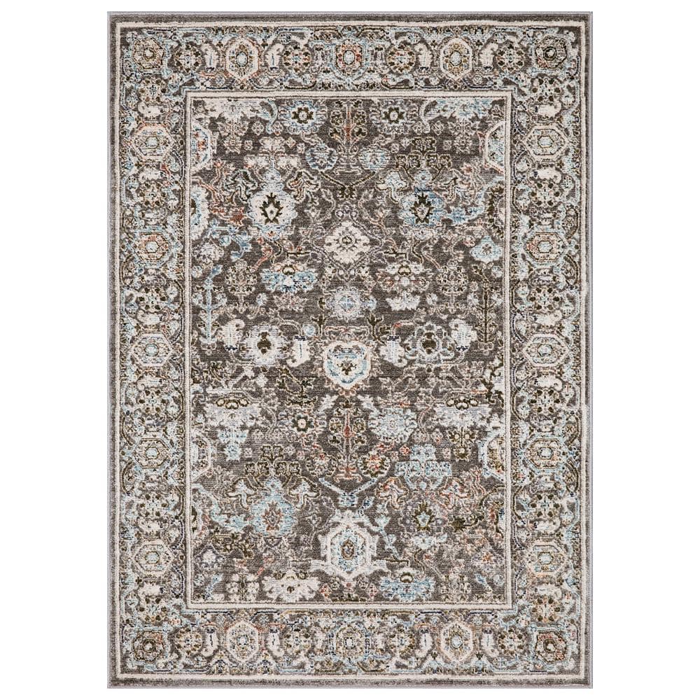 Barcelona Sultan 5' x 7' Brown Cotton Blend Distressed Area Rug