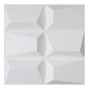 19.7 in. x 19.7 in. x 1 in. White PVC 3D Wall Panels Interior Wall Design (12 Panels/case)