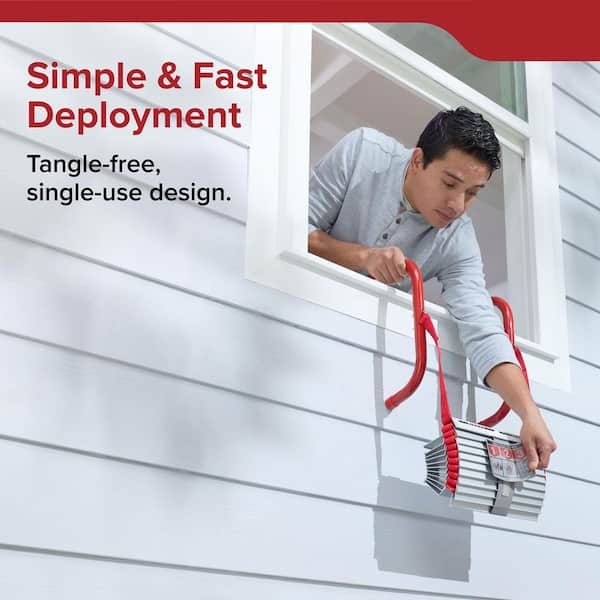 Kidde Fire Escape Ladder, 3-Story, 25 ft. Long, 1,000 lb