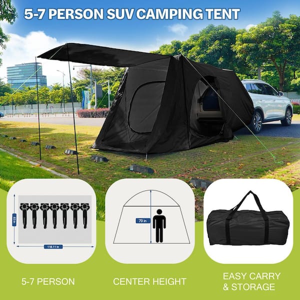 Poloma 7-Person SUV Camping Tent Oxford Fabric Car Camping Tent