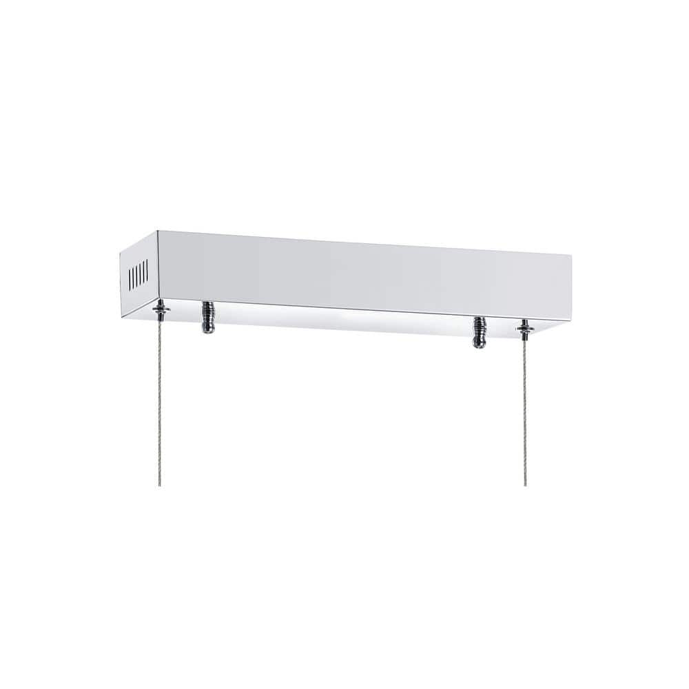 Ali 34.5" Chrome Contemporary Adjustable LED Island Pendant