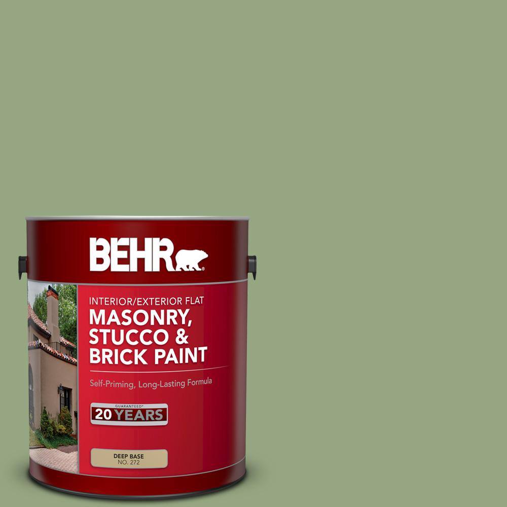 1 gal. #M380-5 Hillside Grove Flat Interior/Exterior Masonry, Stucco and Br