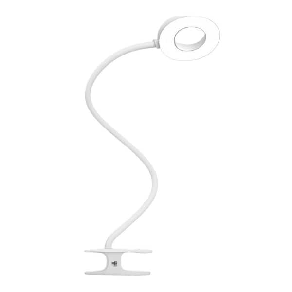 OttLite 13.25 in. to 26 in. White Dual Head Desk LED Lamp