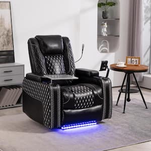 Luxury Zero Gravity Recliner with Smart Controls, Storage Compartments, and Adjustable Laptop/Tablet Trays - Black