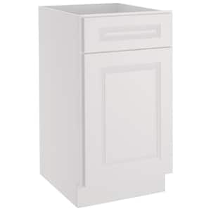 18 in. W x 24 in. D x 34.5 in. H in Raised Panel Dove Plywood Ready to Assemble Floor Base Kitchen Cabinet with 1-Drawer
