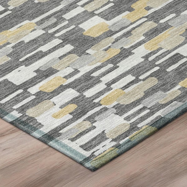 Chantille Machine Washable Indoor/Outdoor Abstract ACN2904 Gray 3 ft. x 5 ft. Area Rug