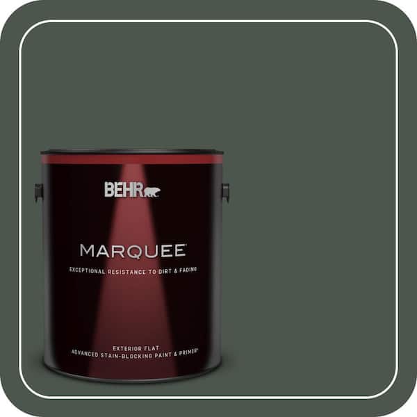 BEHR MARQUEE 1 gal. #PMD-66 Deep Evergreen Flat Exterior Paint & Primer