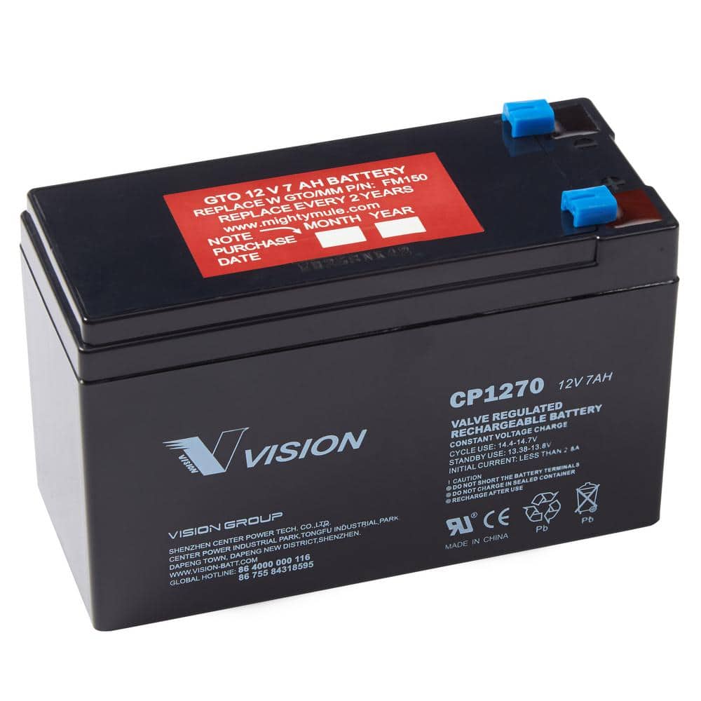 Mighty Mule 12V 7Ah Black Battery Backup