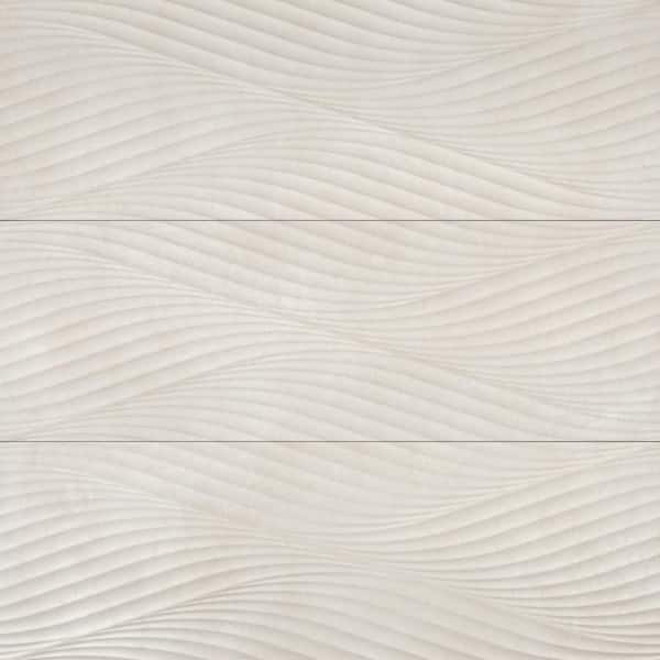 Bedrosians Donna Rectangle 13 in. x 40 in. Matte Wave Beige Ceramic Wall Tile (17.98 sq. ft./Case)