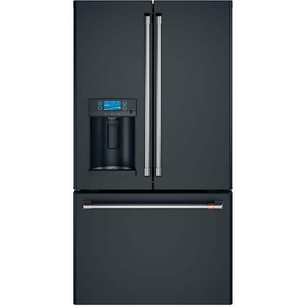 22.2 cu. ft. Smart French Door Refrigerator with Hot Water Dispenser in Matte Black, Counter Depth and ENERGY STAR