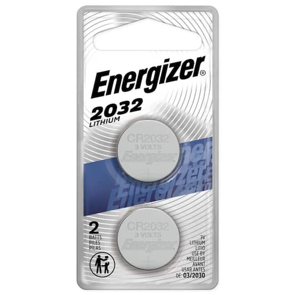 Energizer 2032 Batteries (2-Pack), 3V Lithium Coin Batteries