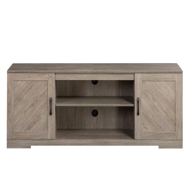 Zinus Bennett 57.9 in. Grey TV Stand Fits for TV's up to 65 in.