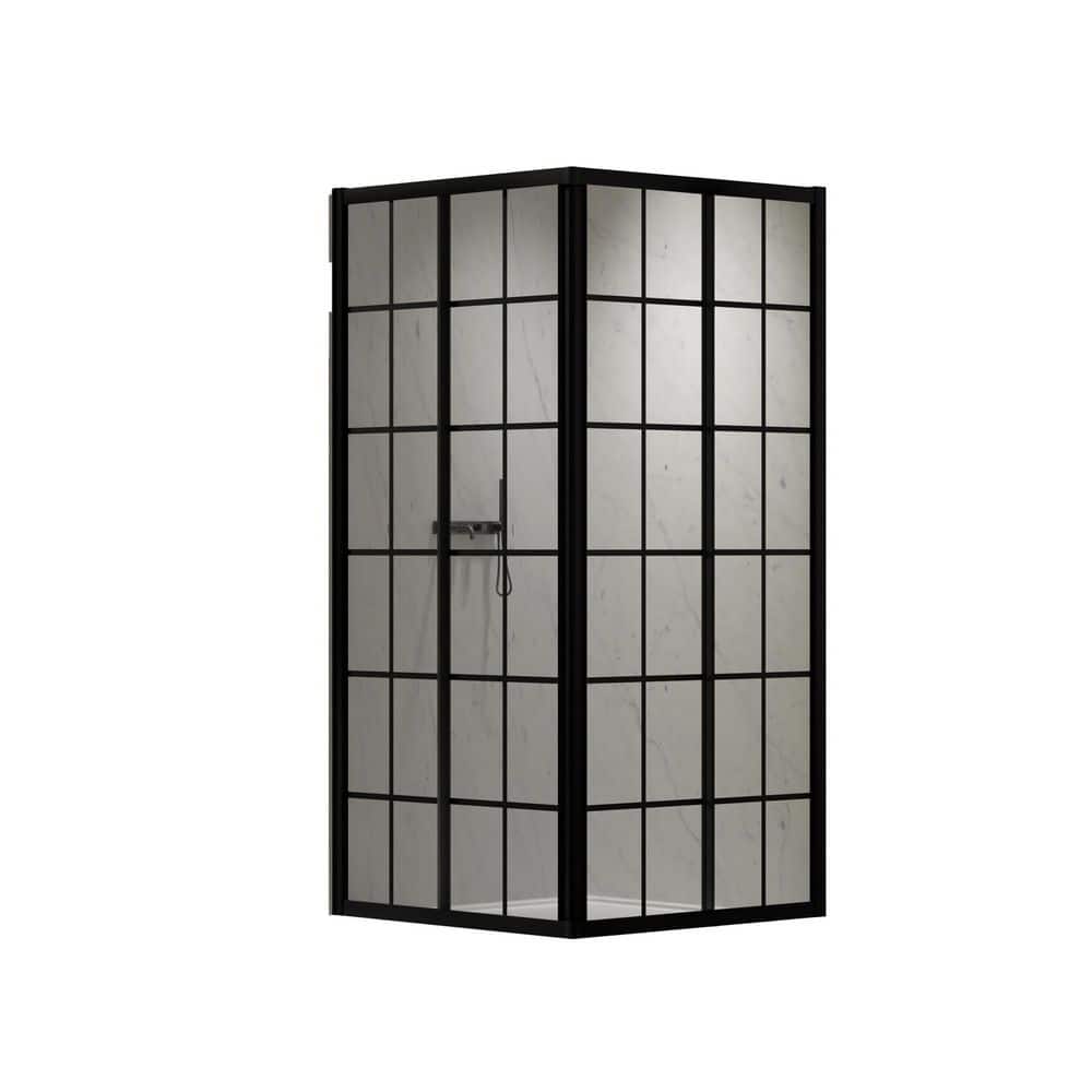 35 in. W x 72 in. H Frame Sliding Neo-Angle Shower Enclosure in Matte Black price history on PriceWatchPro