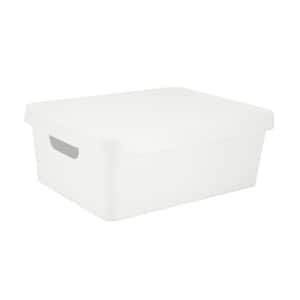 Medium Vinto 5.43 in. H x 14.57 in. W Storage Box with Lid in White
