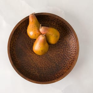 Artisan Wood - Hammered Natural Decorative Bowl
