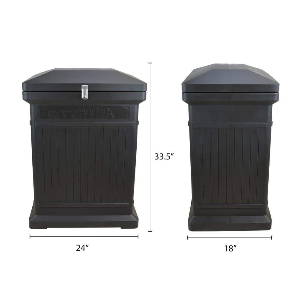 Graphite Large Lockable Plastic Package Delivery Box