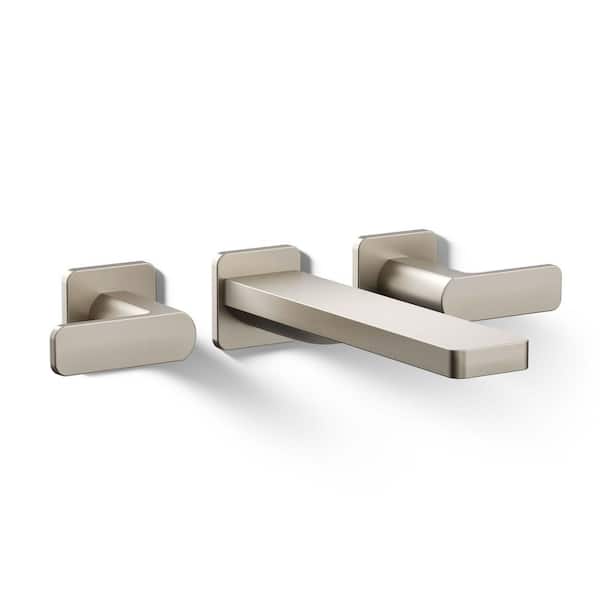 KOHLER Parallel 2-Handle Wall-Mount Bath Faucet Trim in Vibrant Brushed Nickel