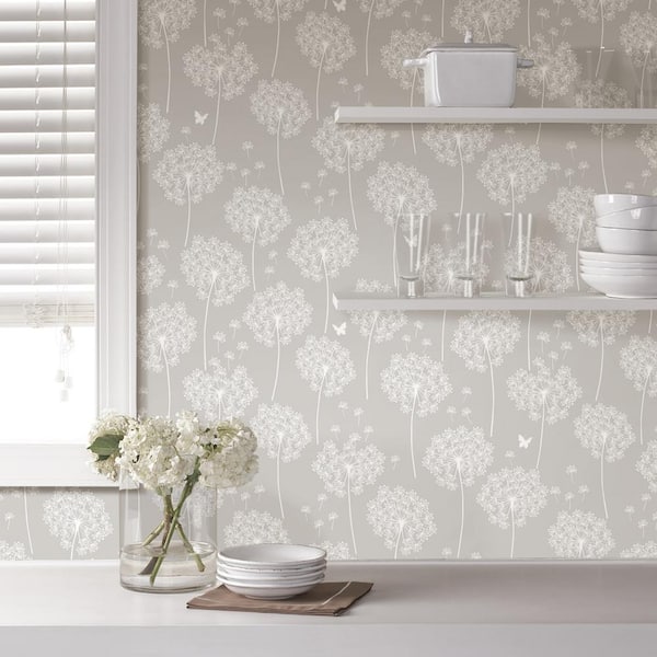 NuWallpaper 3075sq ft Grey Vinyl IvyVines SelfAdhesive Peel and Stick  Wallpaper in the Wallpaper department at Lowescom