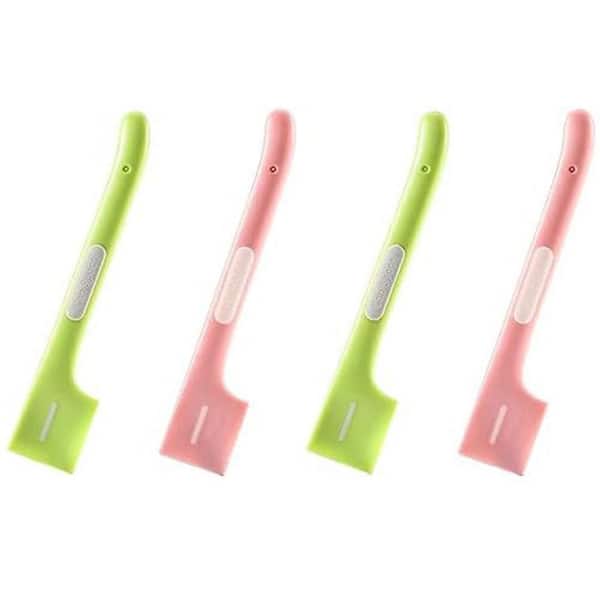 Unbranded Pet Food Can Spoons Silicone Mixing Spatula for Dogs Cats 4-Pieces in Pink Green Easy Clean Feeding Supplies