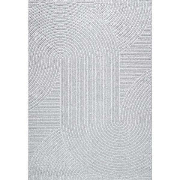 Dynamic Rugs Quin 5 ft. 3 in. X 7 ft. 7 in. Ivory Geometric Indoor/Outdoor Area Rug