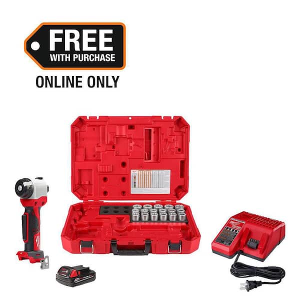 M18 18V Lithium-Ion Cordless Cable Stripper Kit for Cu THHN/XHHW Wire Cutting with (17) Bushings