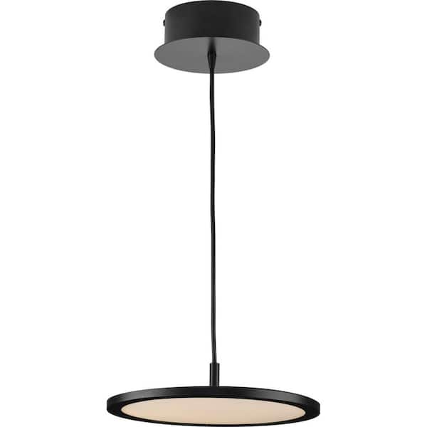 Everlume 20-Watt Integrated LED 1-Light for Kitchen Matte Black Modern Integrated LED Pendant Light for Kitchen