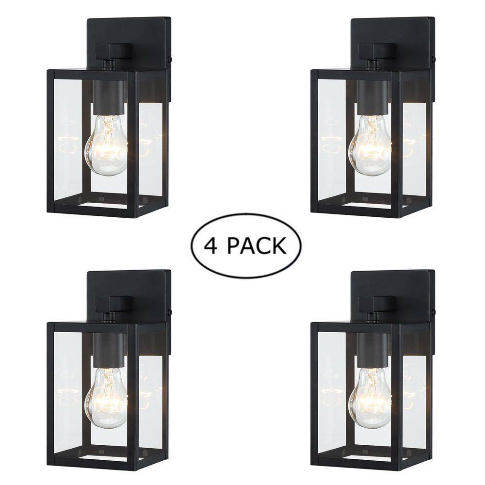 17.62''H Outdoor Light Fixtures Matte Black Large Porch Light for House, Porch, Garage Dusk to Dawn 2-Pack