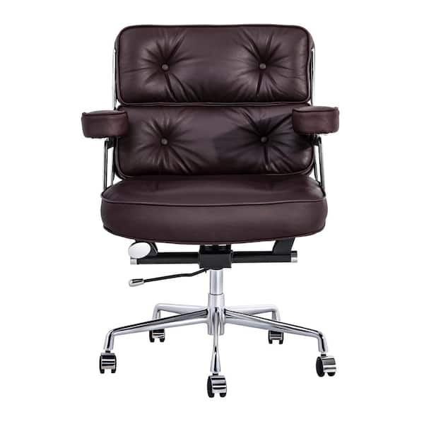 Genuine Leather Office Chair Executive Chair E-AMES STYLE Adjustable Swivel 