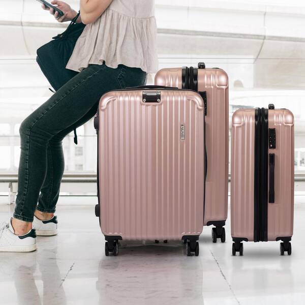 VLIVE 3-Piece ABS Luggage Set, Durable Hardside Suitcase with TSA 