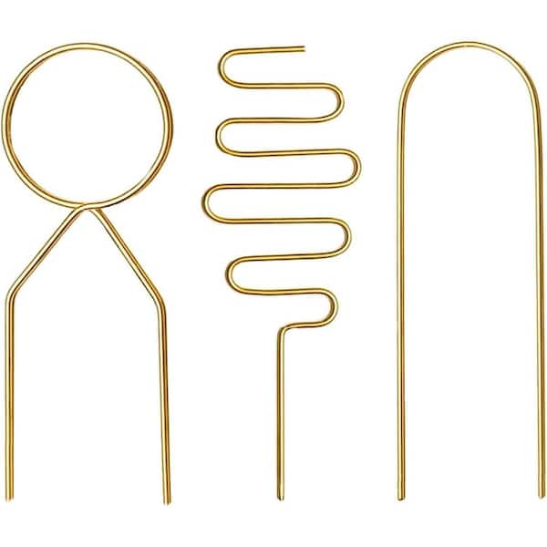 3 Pack Small Gold Metal Trellis for Potted Plants, Mini Climbing Plant Support for Indoor Hoya, Pothos, Monstera, Vines