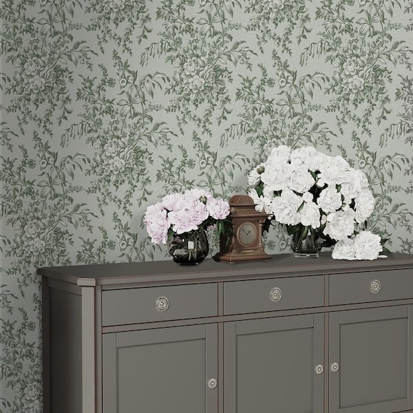 Laura Ashley Picardie Sage Wallpaper