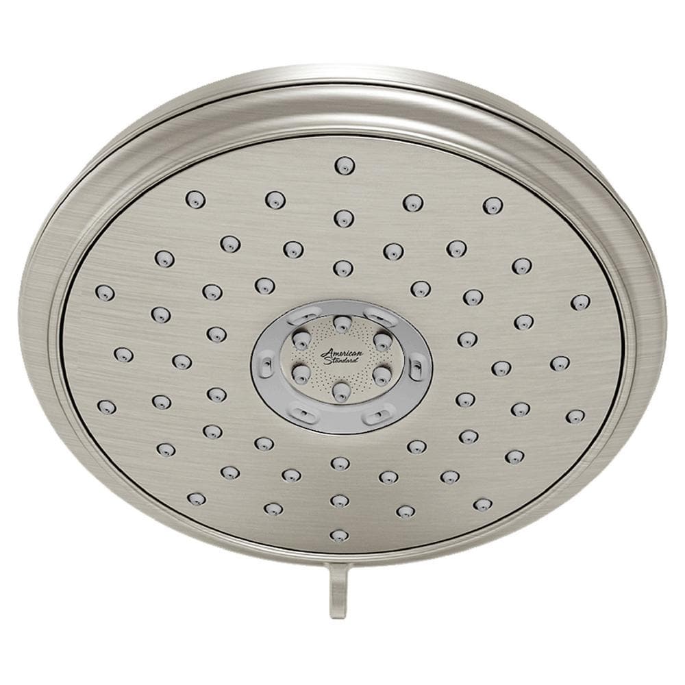 Brushed Nickel 7.25-Inch Multi-Function Wall Mounted Showerhead