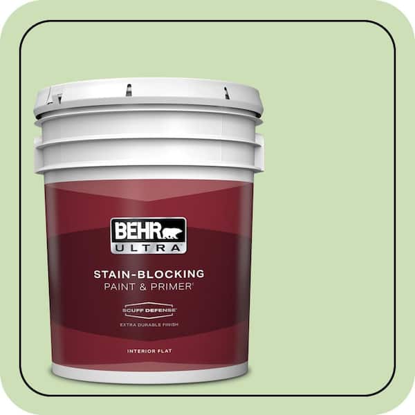 BEHR ULTRA 5 gal. #430C-3 Peridot Extra Durable Flat Interior Paint & Primer