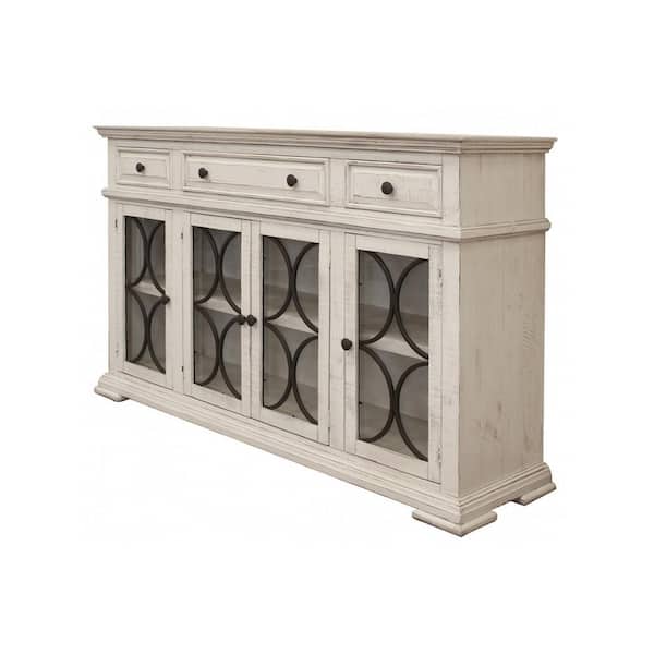 HomeRoots Charlie Ivory Wood 73.5 in. Sideboard