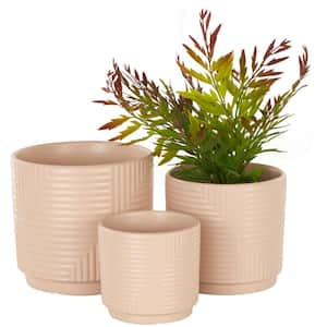 Vigoro 6 in. Mirabelle Small Stormy Gray Plastic Planter (6 in. D x 5.3 in.  H) with Drainage Hole and Attached Saucer ECA06000A53 - The Home Depot