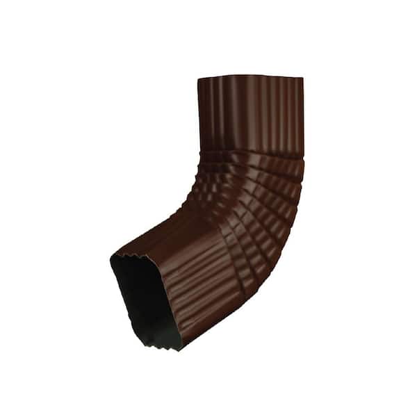 3 in. x 4 in. Royal Brown Aluminum Downspout B-Elbow