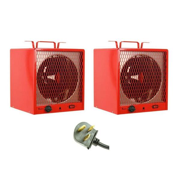 Dr Infrared Heater 11.5 in. L 240-Volt 5600-Watt Garage Workshop Portable Baseboard Heater (2-Pack)