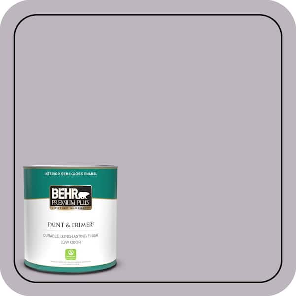 BEHR PREMIUM PLUS 1 qt. #N100-3 Future Vision Semi-Gloss Enamel Low Odor Interior Paint & Primer
