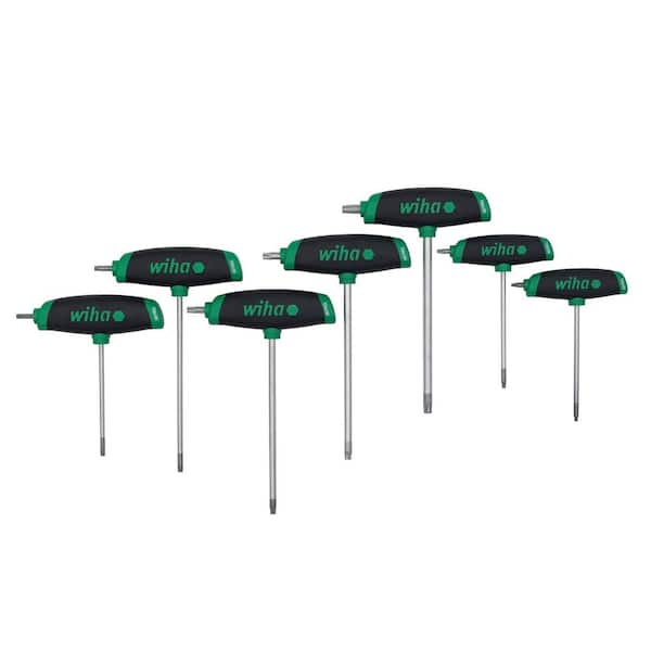 Wiha SoftGrip Dual Drive Torx Key T-Handle (7-Piece) Tray Set