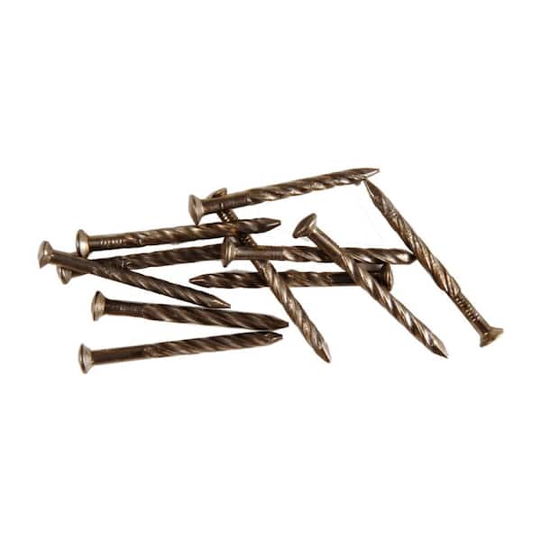 1 1/4" 1 lbs. Pewter Floor Metal Screw Nails Floor Installation Kit for Individual Wood or Concrete Floor Trim (3 Packs)