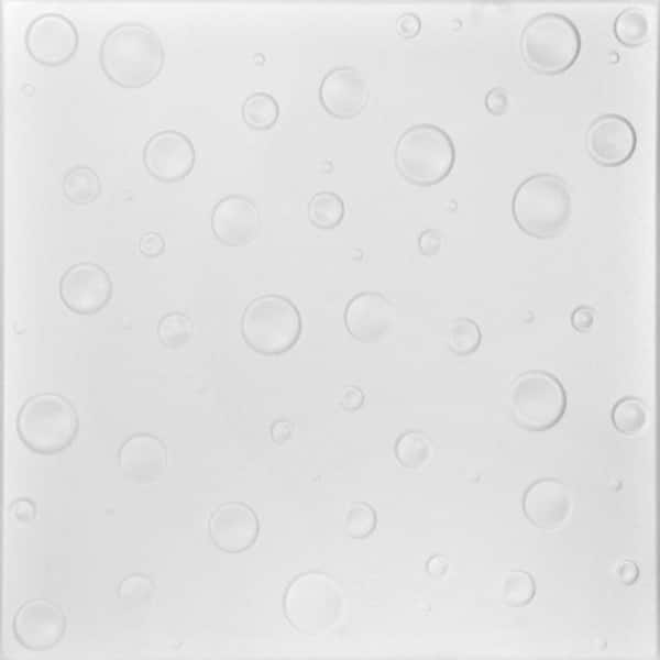 A La Maison Ceilings Bubbles 1.6 ft. x 1.6 ft. Glue Up Foam Ceiling Tile in Ultra Pure White
