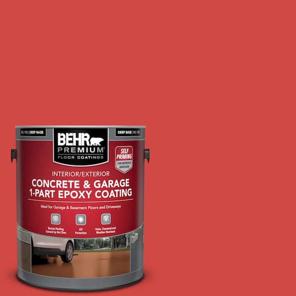 BEHR PREMIUM 1 gal. #P170-6 Race Car Stripe Self-Priming 1-Part Epoxy Satin Interior/Exterior Concrete and Garage Floor Paint