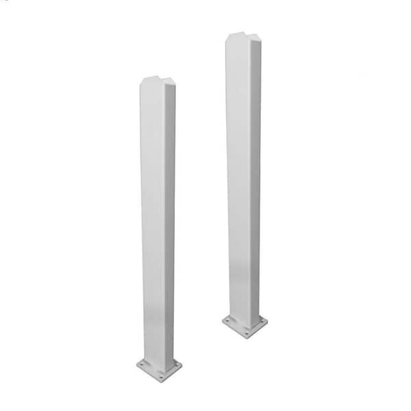 3-1/4 in. x 4 in. x 30 in. Galvanized Steel/Vinyl Surface Fence Mounts (2-Pack)