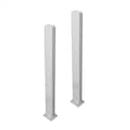 3-1/4 in. x 4 in. x 30 in. Galvanized Steel/Vinyl Surface Fence Mounts (2-Pack)