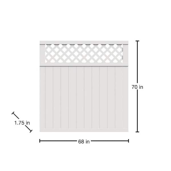 Freedom 9-ft H x 5-in W Clay Vinyl Blank Fence Post (Assembled)