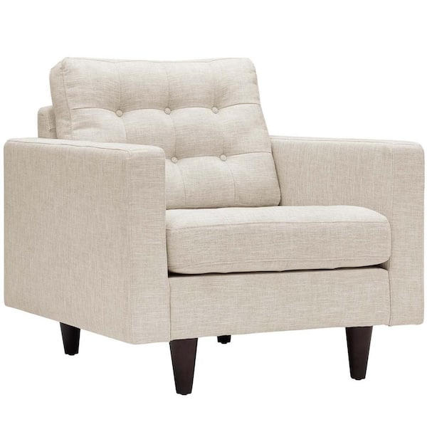 MODWAY Empress Upholstered Armchair in Beige